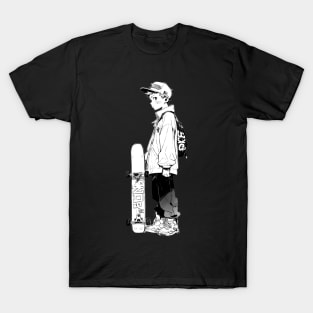 Skateboarding Manga Anime Boy T-Shirt